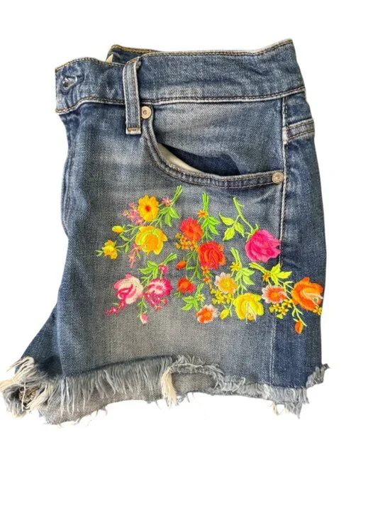 7 for All Mankind Lil Rambler Zip- Mid Rise- Out of the Blue- 29 - Picture 4 of 9